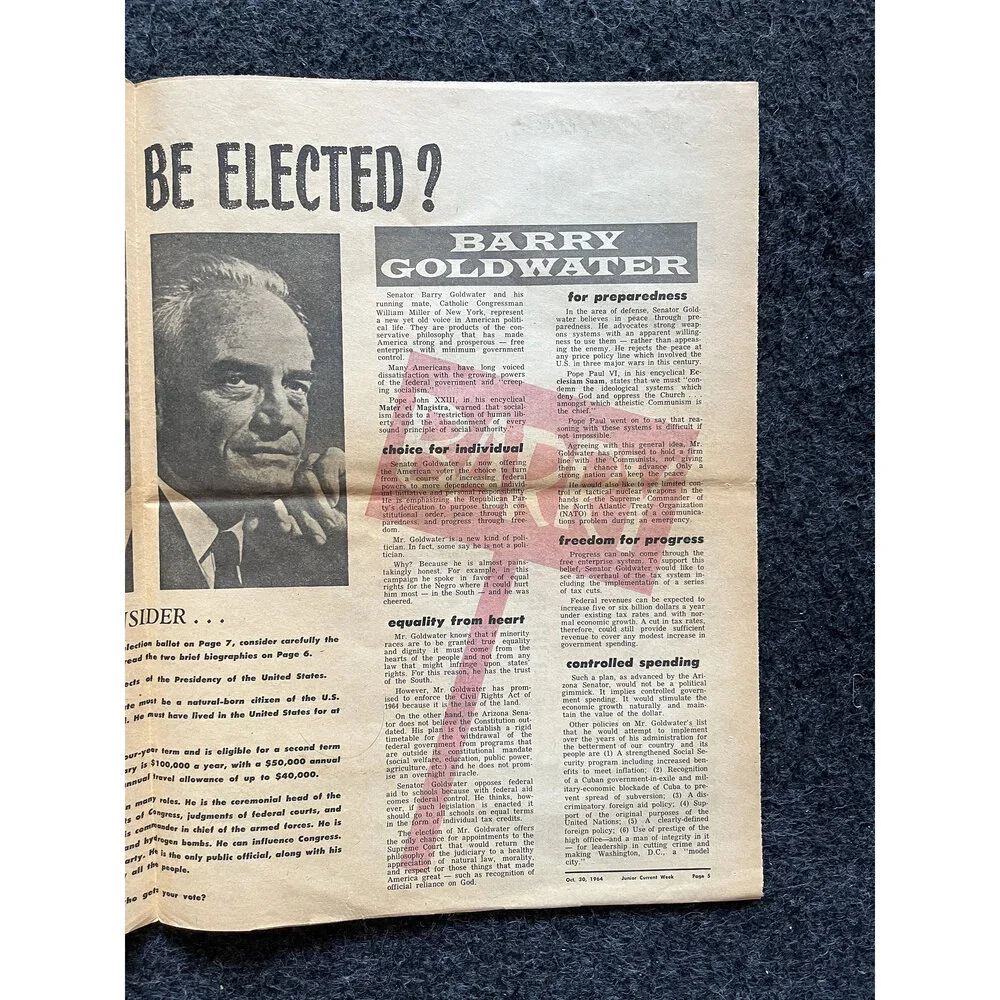 1970s Childrens Cold War Newspaper, Vintage Antique Collectibles, Original Chil